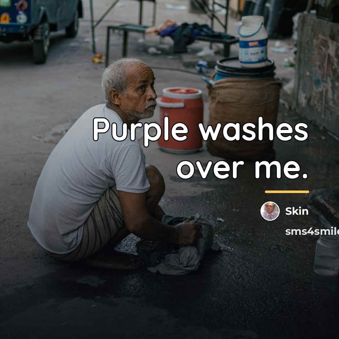 “Purple washes over me.…” quote by Skin