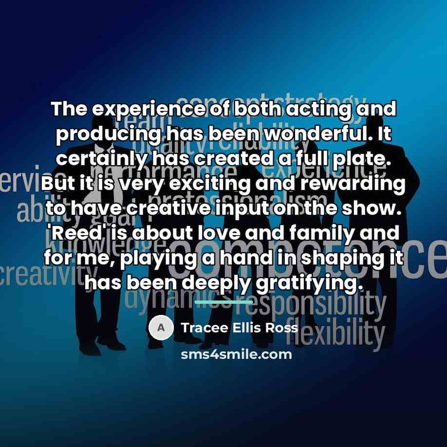 “The experience of both acting and producing has been wonderful.…” quote by Tracee Ellis Ross