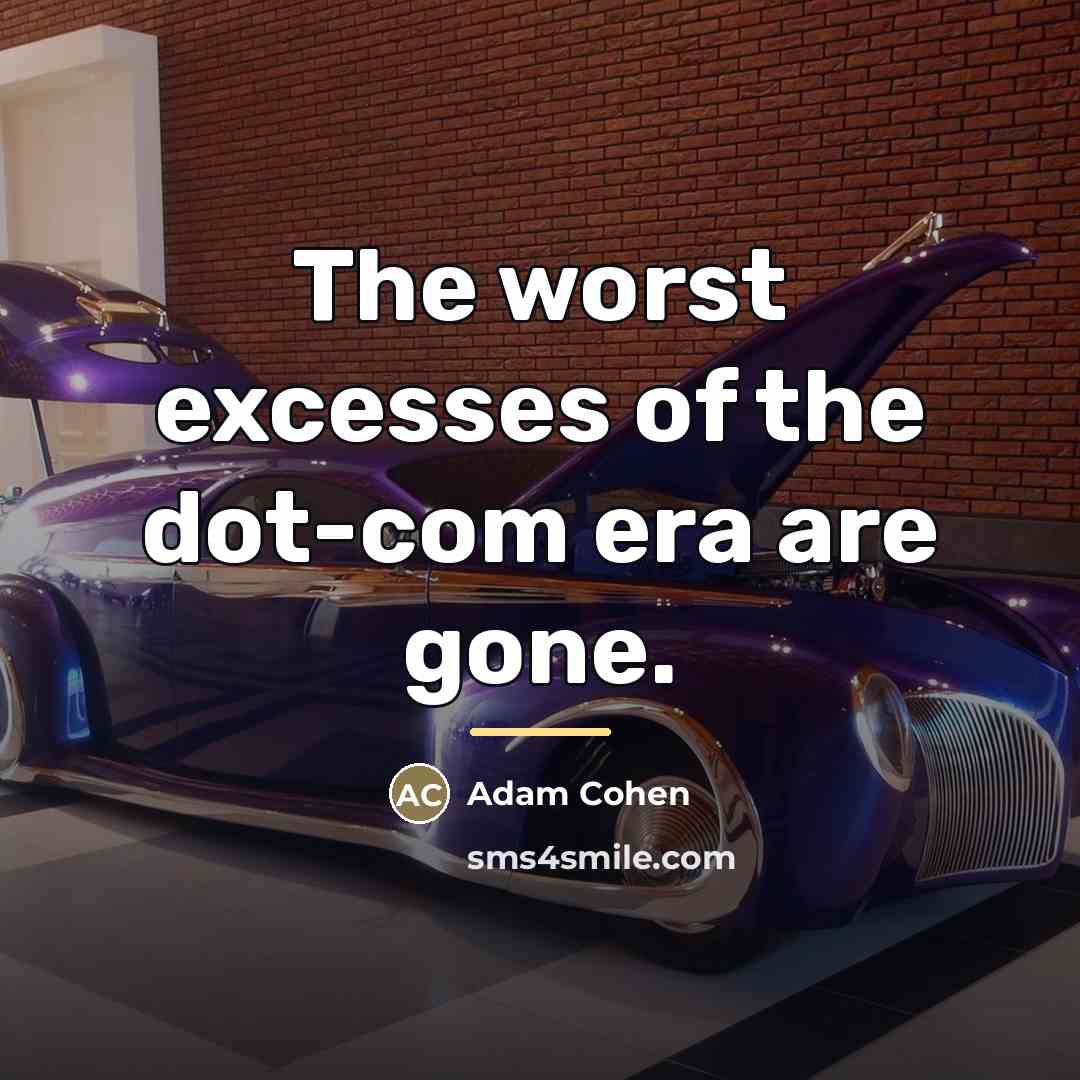 “The worst excesses of the dot-com era are gone.…” quote by Adam Cohen
