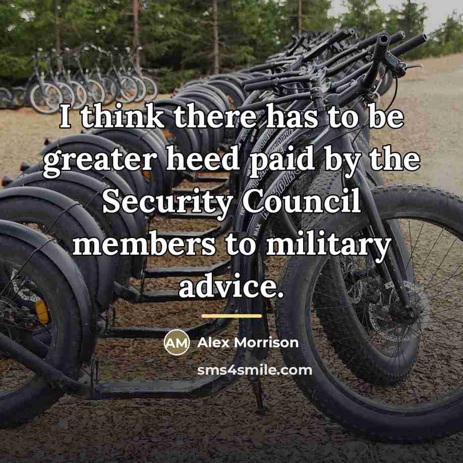 “I think there has to be greater heed paid by…” quote by Alex Morrison