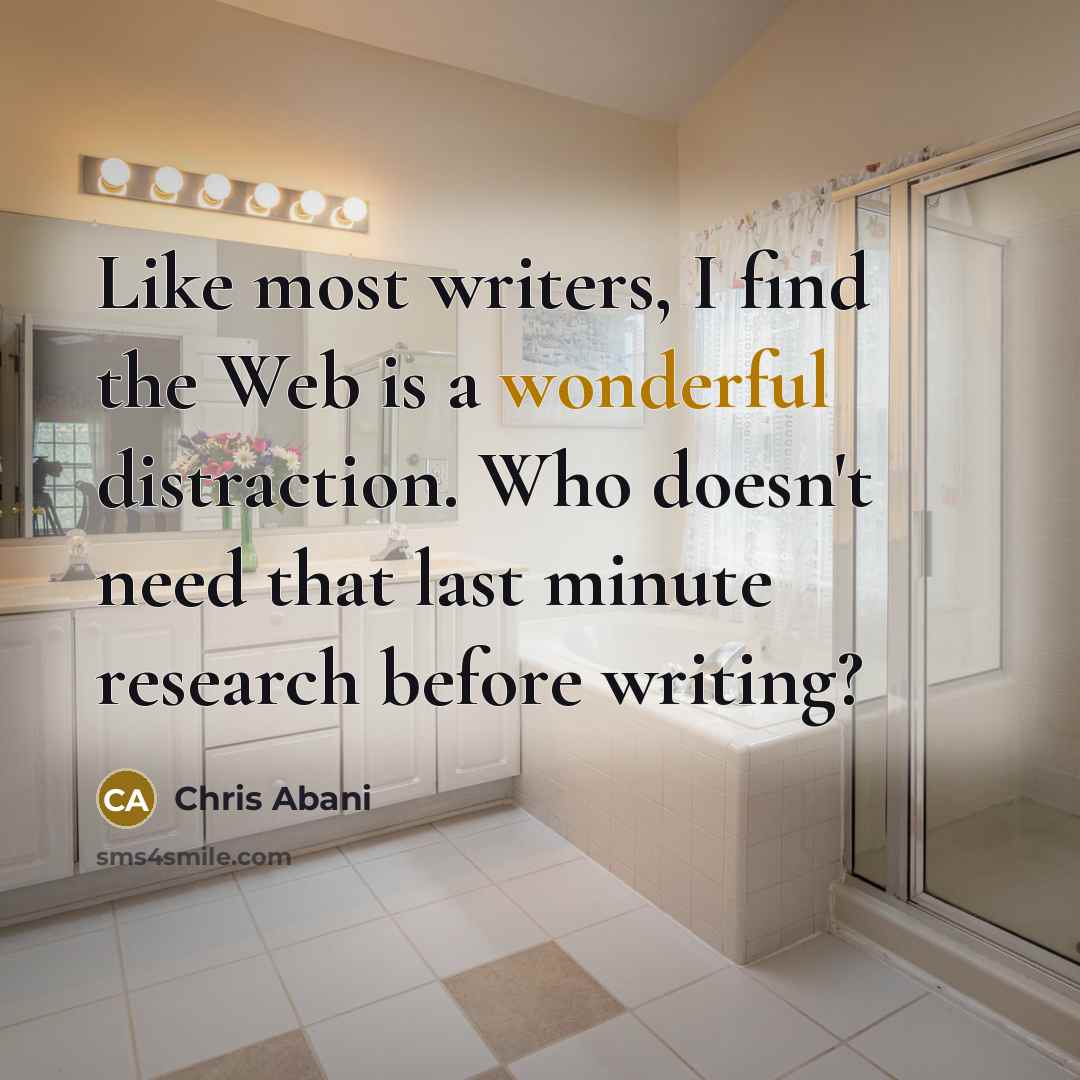 “Like most writers, I find the Web is a wonderful…” quote by Chris Abani