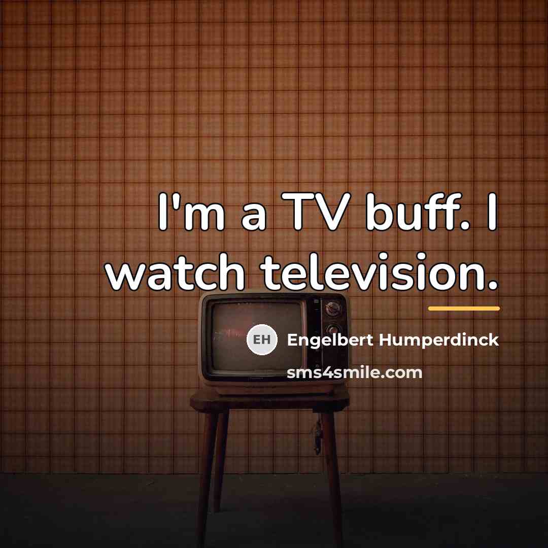 “I'm a TV buff. I watch television.…” quote by Engelbert Humperdinck