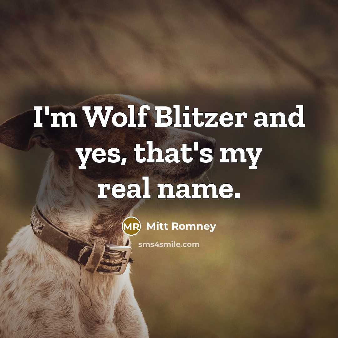“I'm Wolf Blitzer and yes, that's my real name.…” quote by Mitt Romney