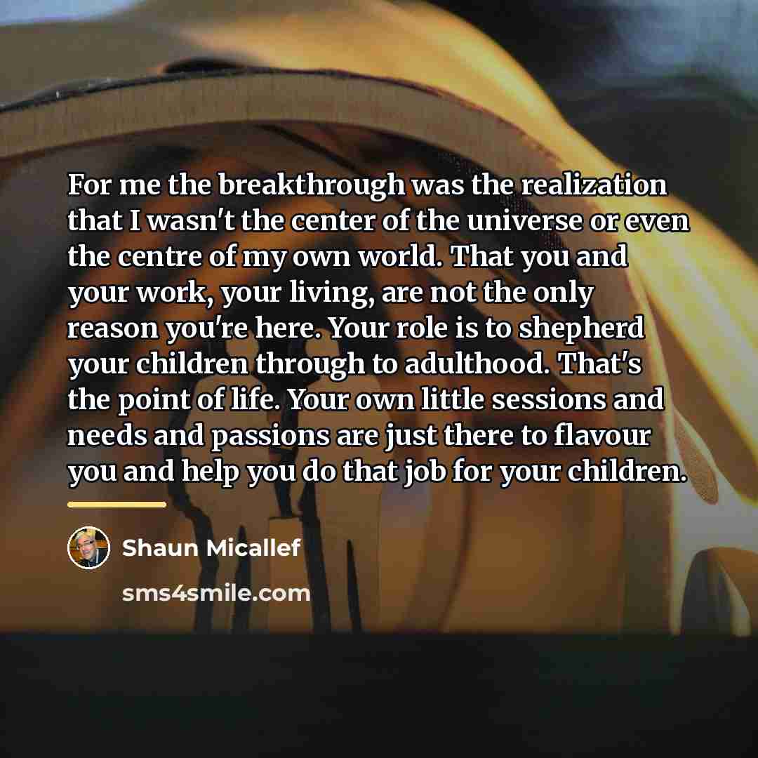 “For me the breakthrough was the realization that I wasn't…” quote by Shaun Micallef