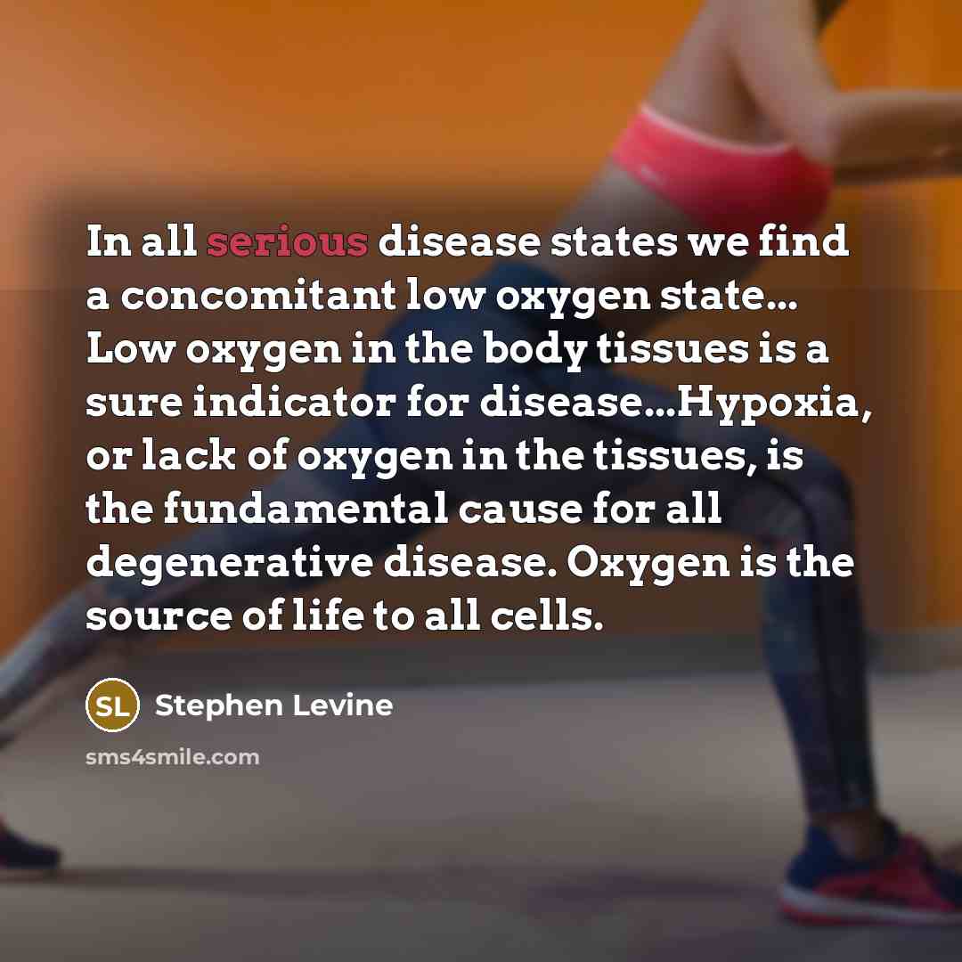 “In all serious disease states we find a concomitant low…” quote by Stephen Levine