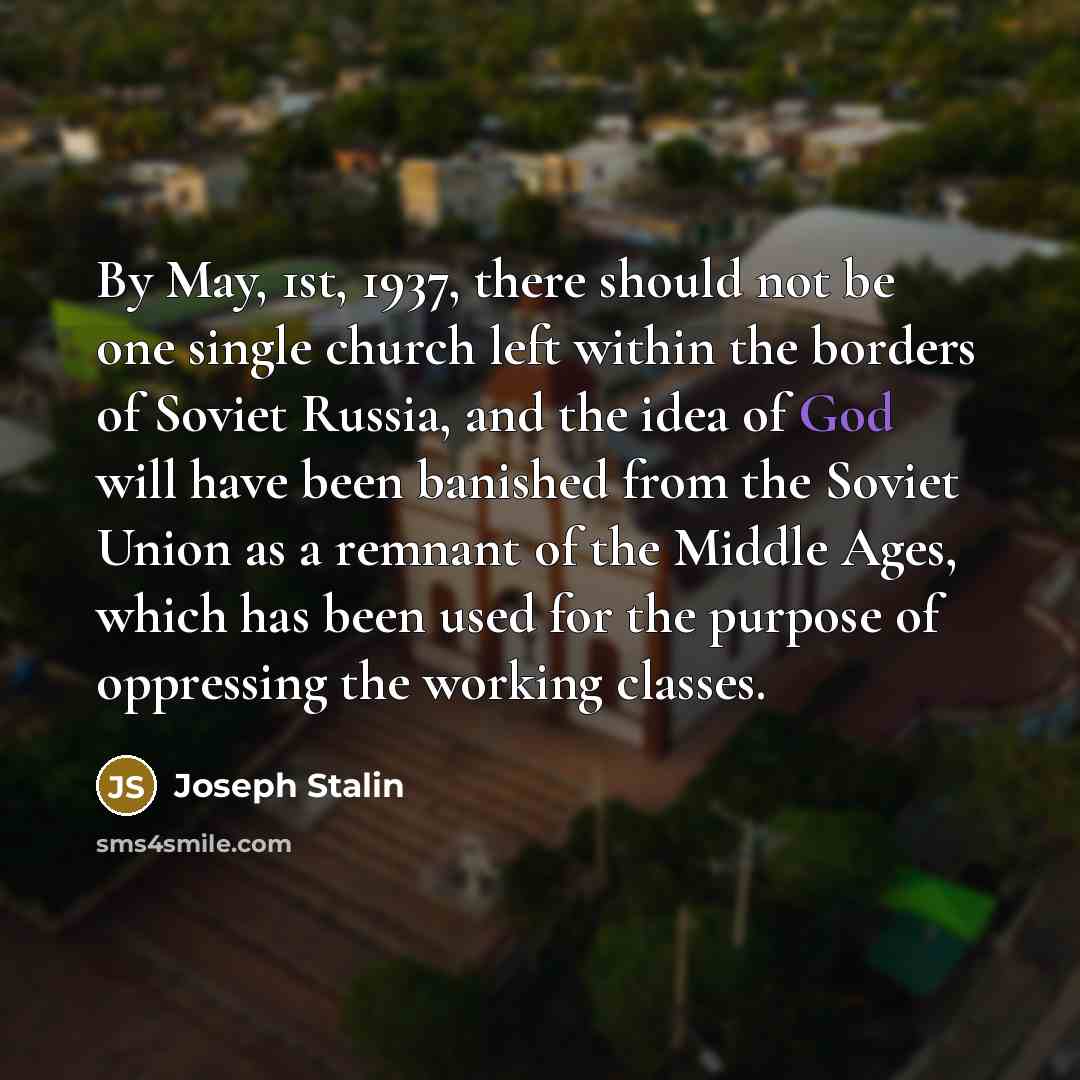“By May, 1st, 1937, there should not be one single…” quote by Joseph Stalin