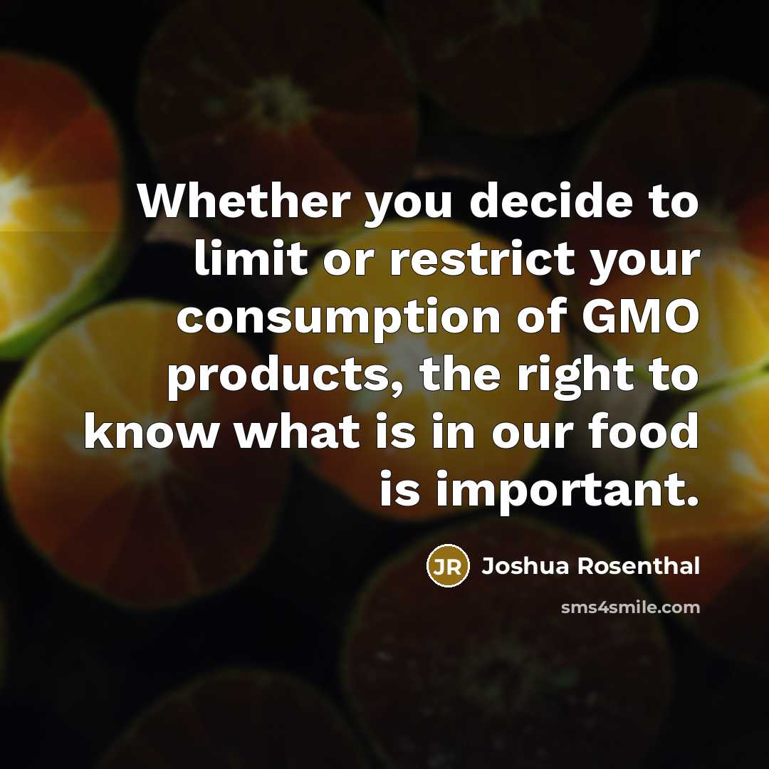 “Whether you decide to limit or restrict your consumption of…” quote by Joshua Rosenthal