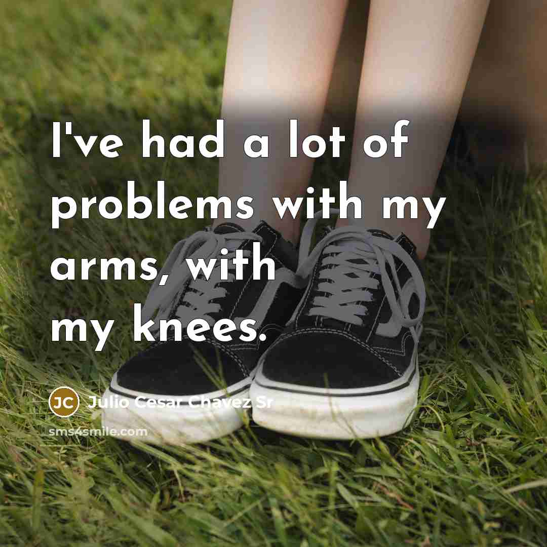 “I've had a lot of problems with my arms, with…” quote by Julio Cesar Chavez Sr
