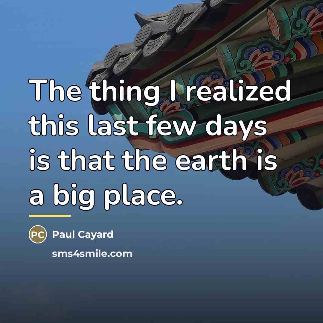 “The thing I realized this last few days is that…” quote by Paul Cayard