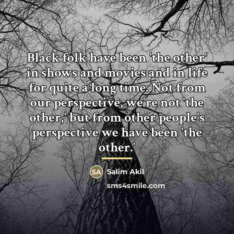 “Black folk have been 'the other' in shows and movies…” quote by Salim Akil