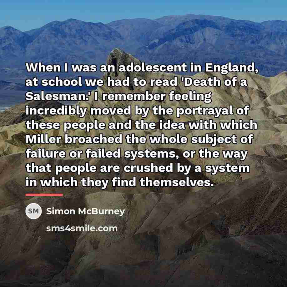 “When I was an adolescent in England, at school we…” quote by Simon McBurney