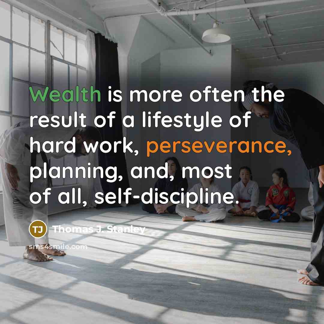 “Wealth is more often the result of a lifestyle of…” quote by Thomas J. Stanley