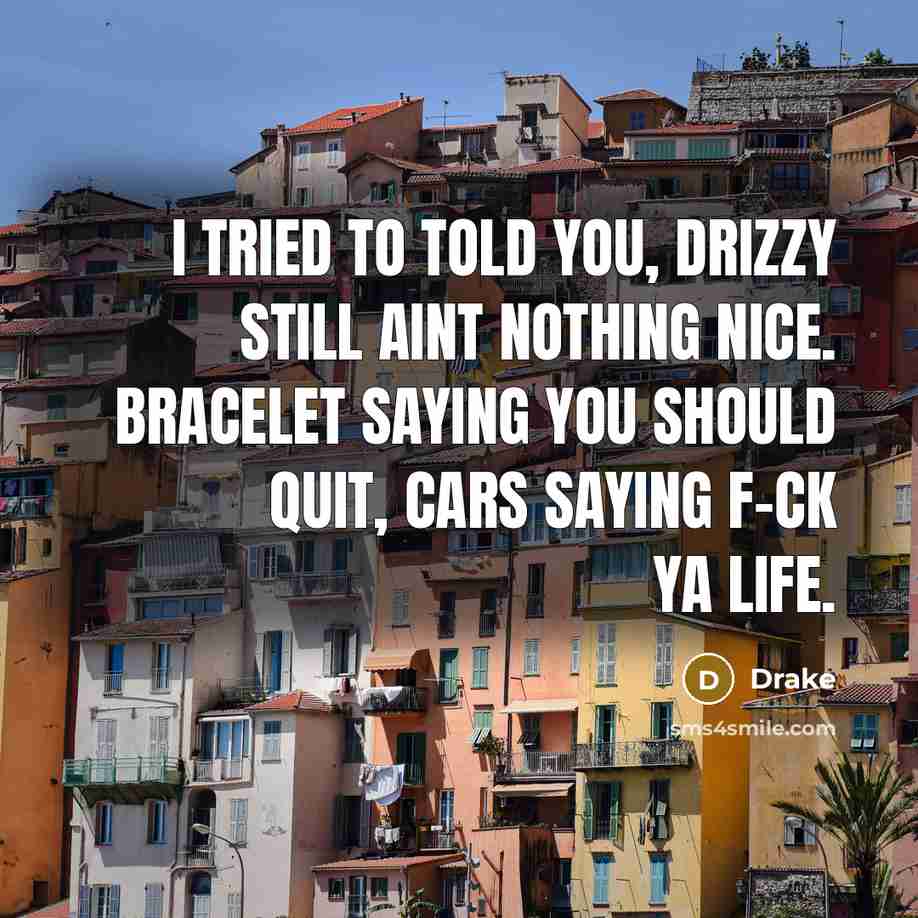 “I tried to told you, Drizzy still aint nothing nice.…” quote by Drake