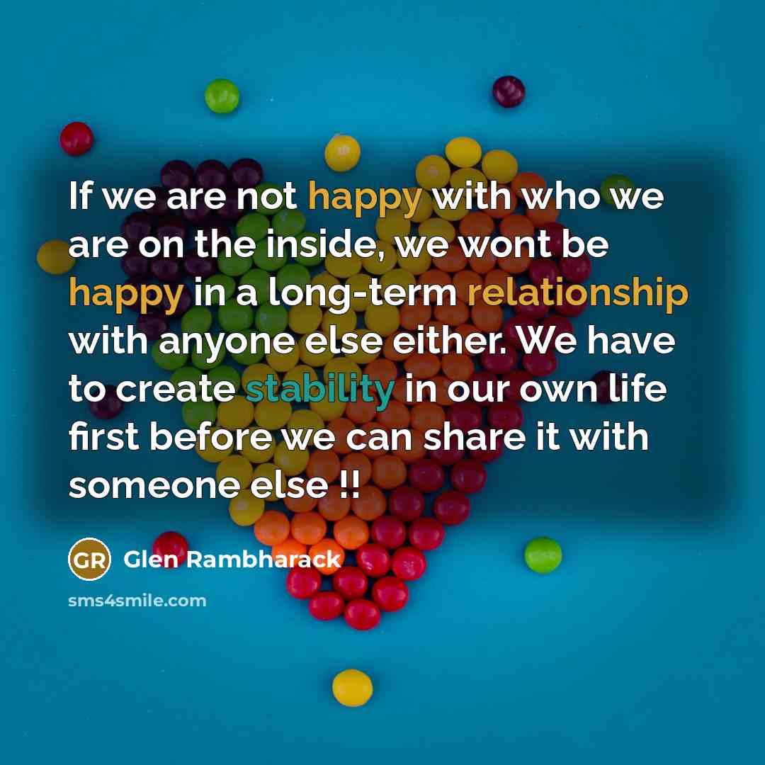“If we are not happy with who we are on…” quote by Glen Rambharack