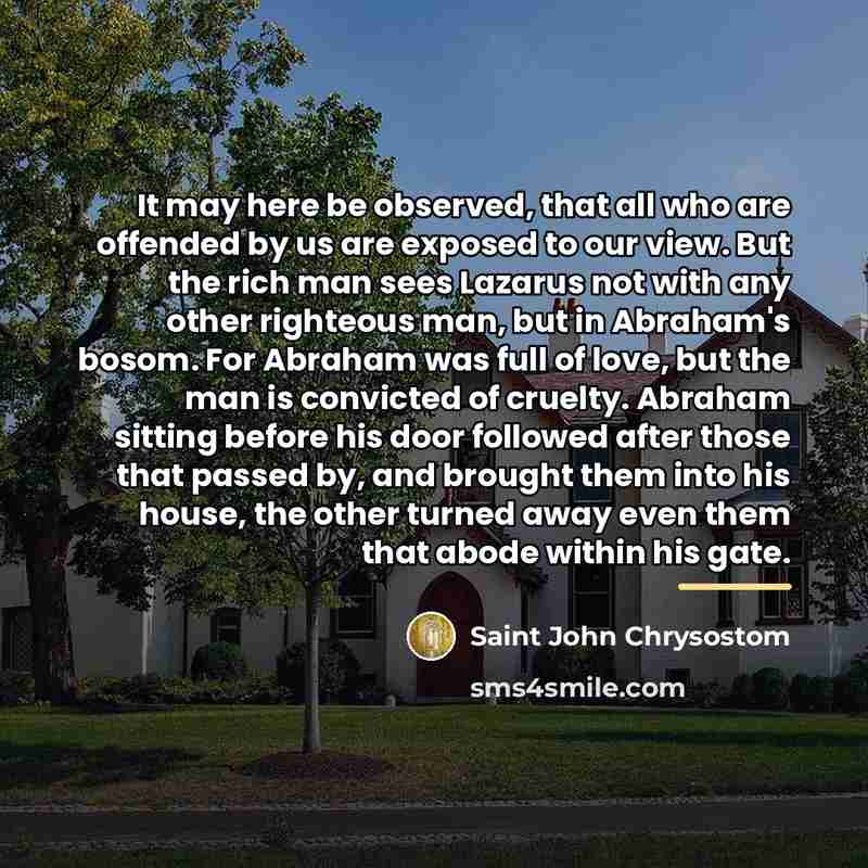 “It may here be observed, that all who are offended…” quote by Saint John Chrysostom