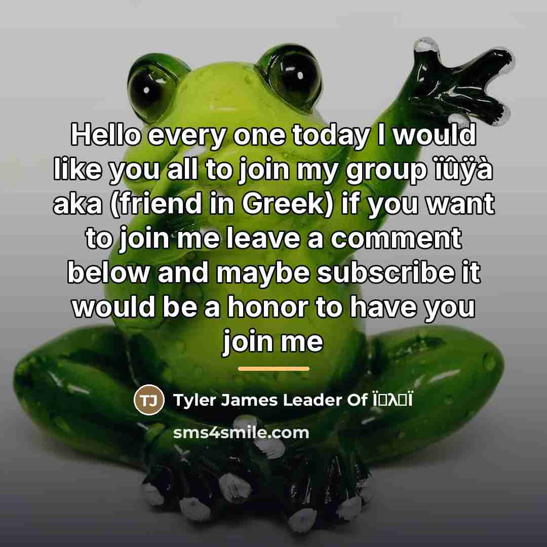 “Hello every one today I would like you all to…” quote by Tyler James Leader Of ÏίλοÏ