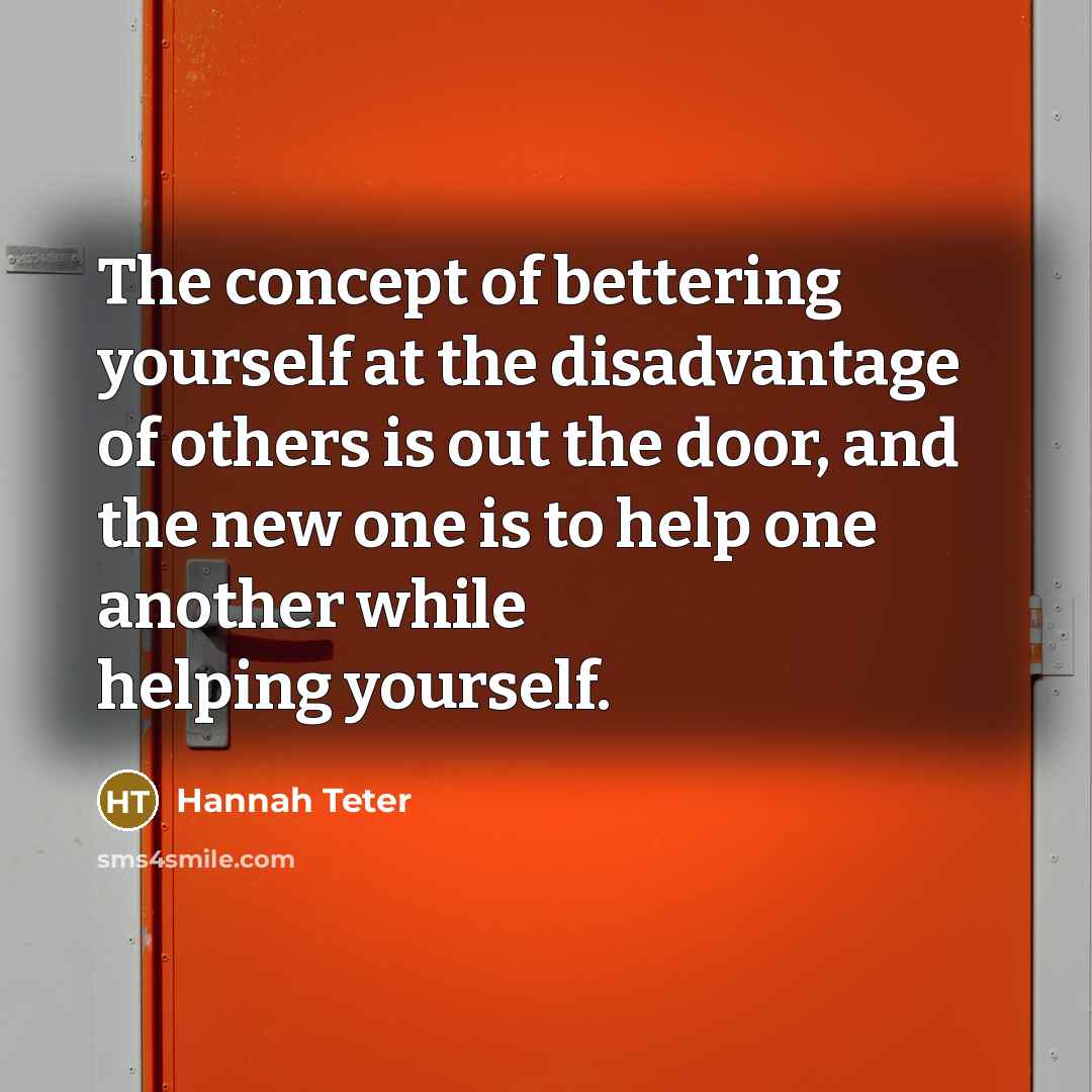 “The concept of bettering yourself at the disadvantage of others…” quote by Hannah Teter