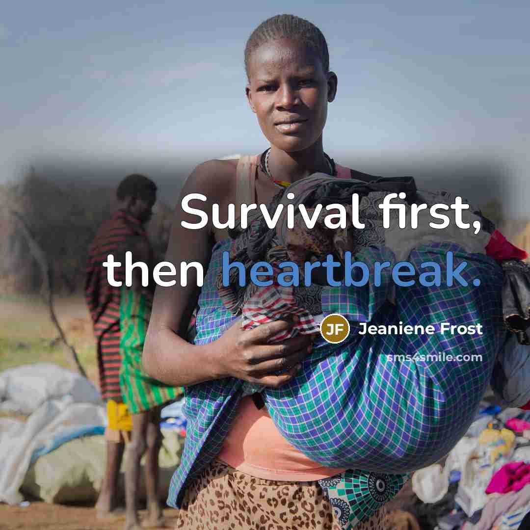 “Survival first, then heartbreak.…” quote by Jeaniene Frost