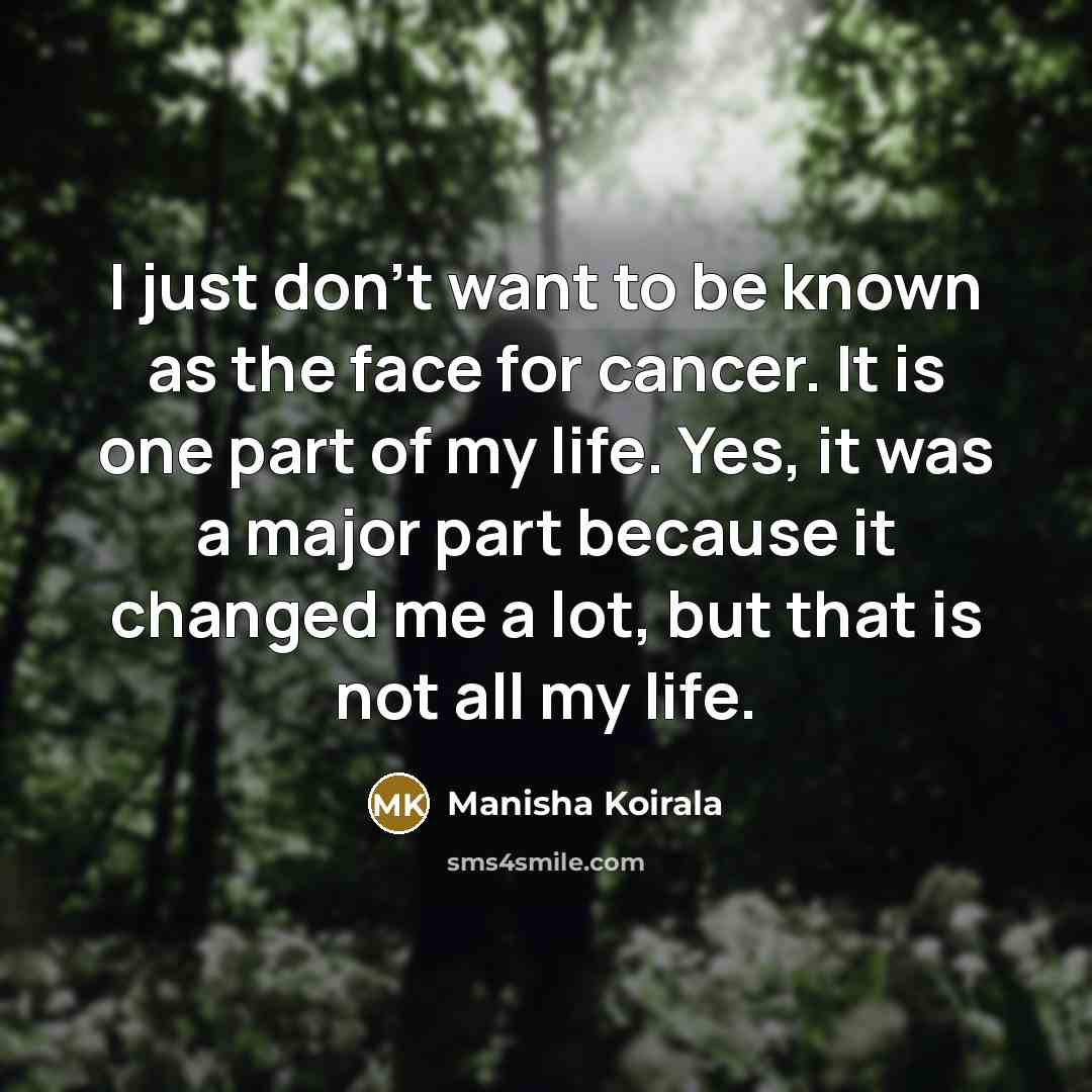 “I just don't want to be known as the face…” quote by Manisha Koirala