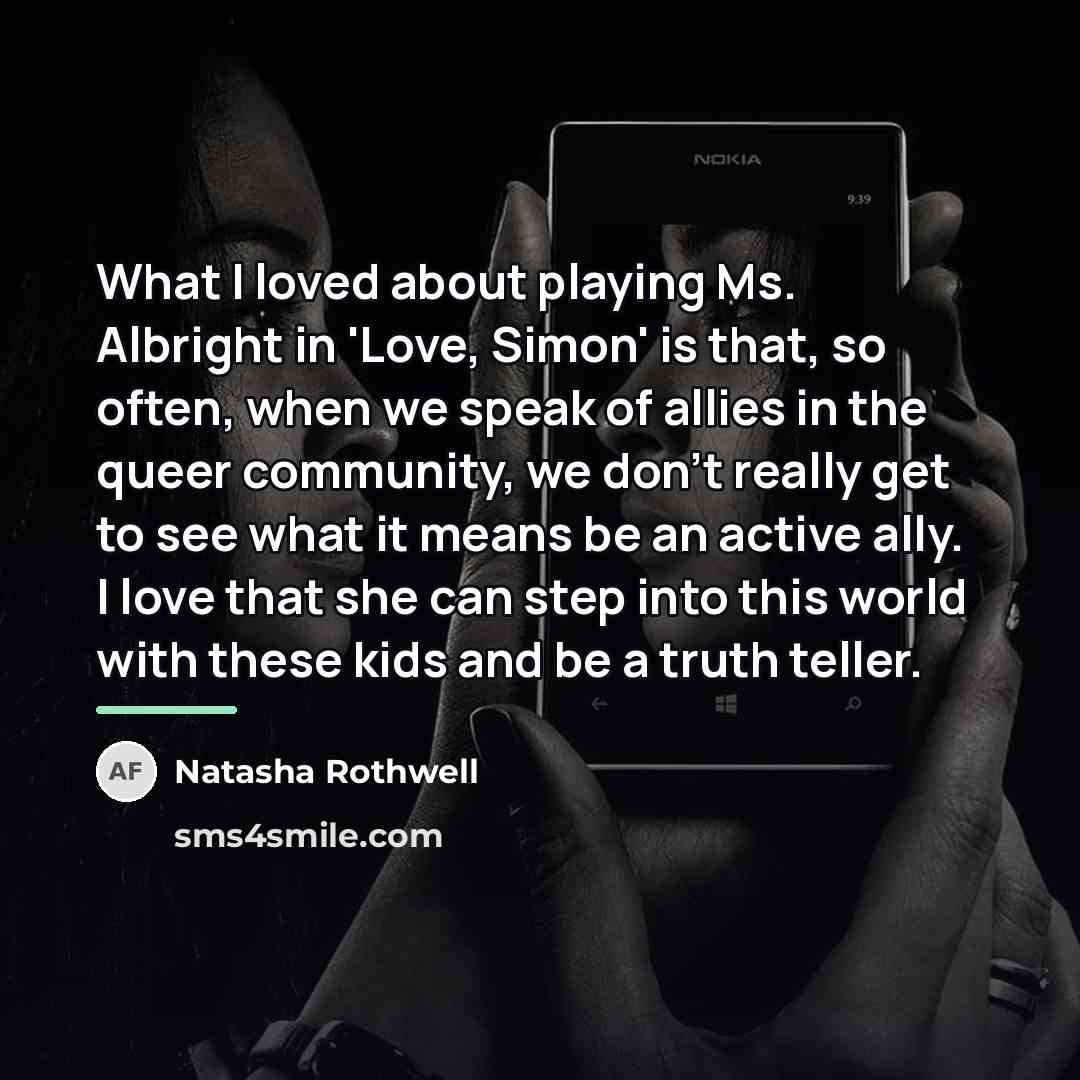“What I loved about playing Ms. Albright in 'Love, Simon'…” quote by Natasha Rothwell