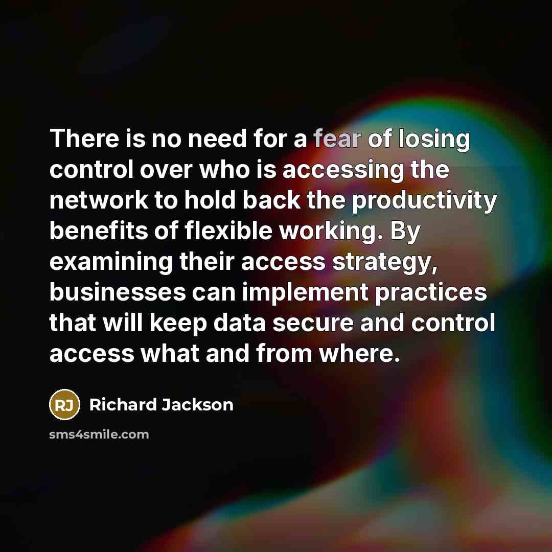 “There is no need for a fear of losing control…” quote by Richard Jackson