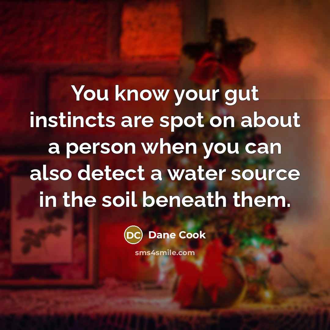 “You know your gut instincts are spot on about a…” quote by Dane Cook