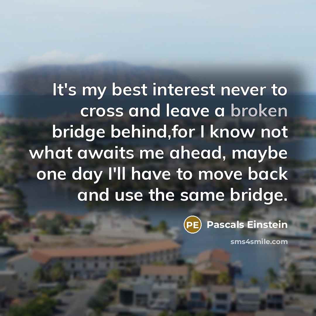 “It's my best interest never to cross and leave a…” quote by Pascals Einstein