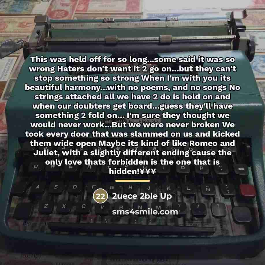 “This was held off for so long...some said it was…” quote by 2uece 2ble Up