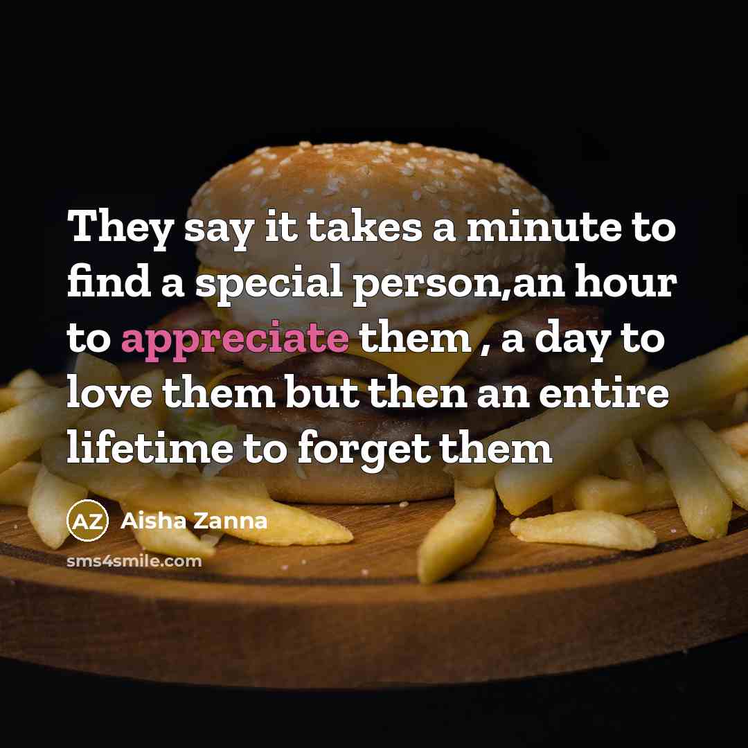 “They say it takes a minute to find a special…” quote by Aisha Zanna