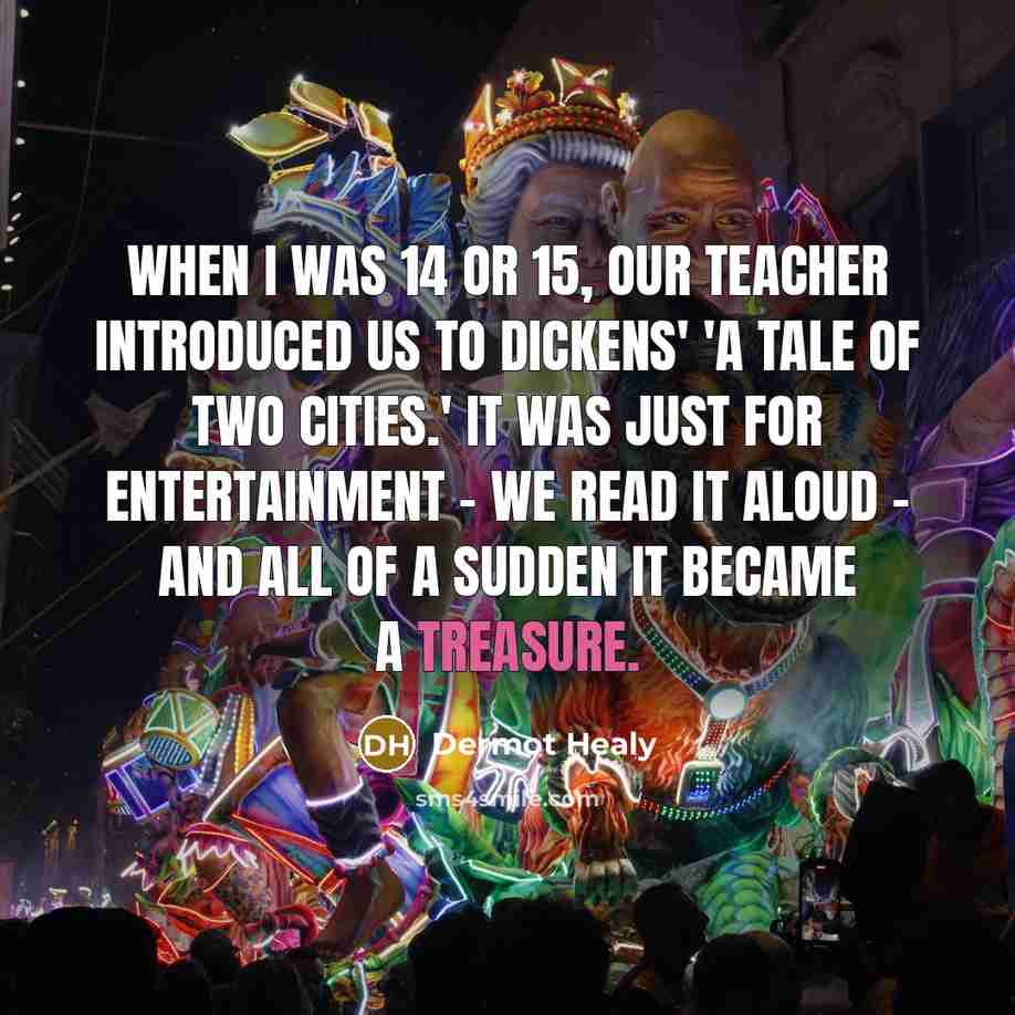 “When I was 14 or 15, our teacher introduced us…” quote by Dermot Healy