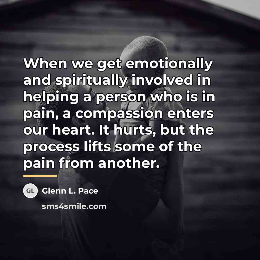 “When we get emotionally and spiritually involved in helping a…” quote by Glenn L. Pace