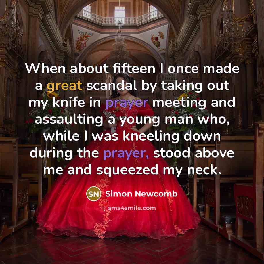 “When about fifteen I once made a great scandal by…” quote by Simon Newcomb