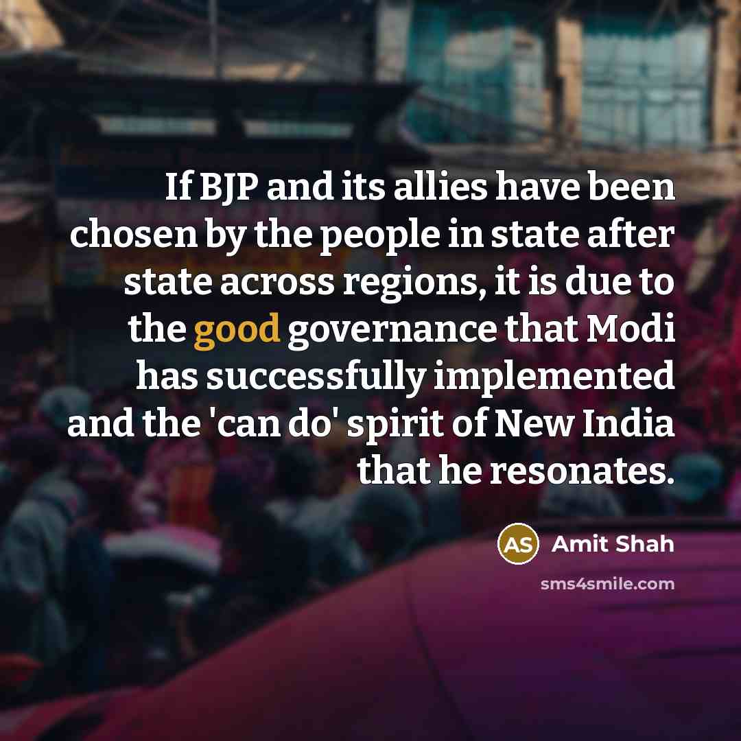 “If BJP and its allies have been chosen by the…” quote by Amit Shah