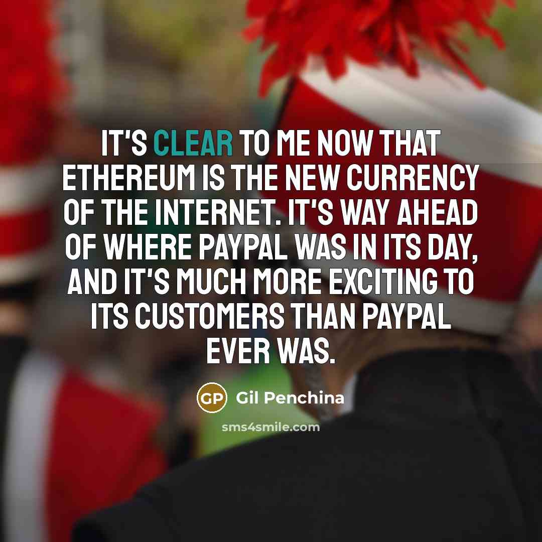 “It's clear to me now that Ethereum is the new…” quote by Gil Penchina