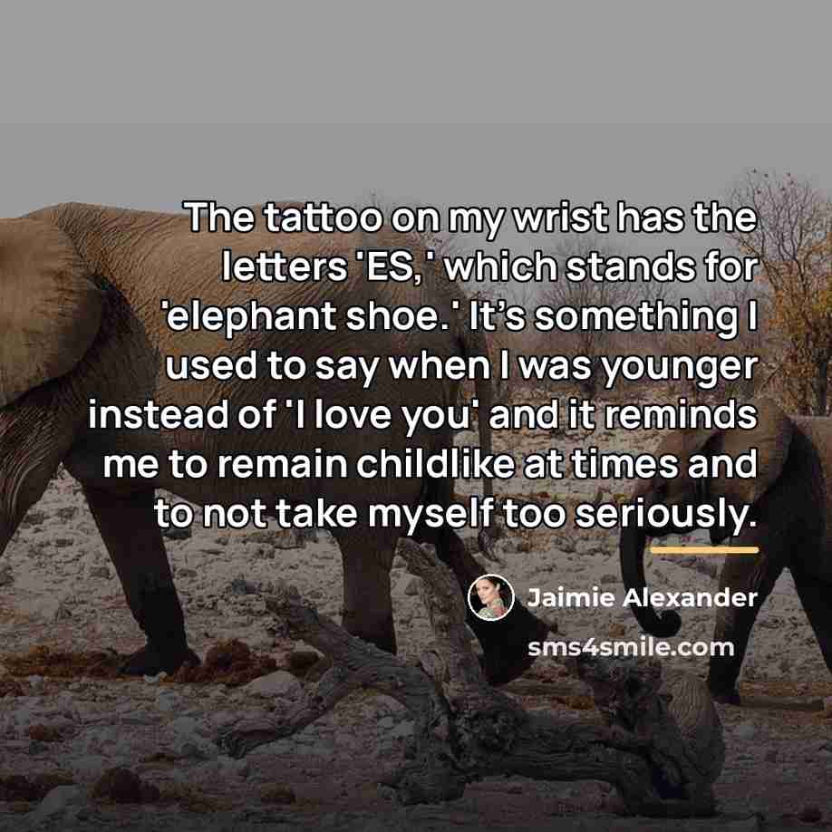 “The tattoo on my wrist has the letters 'ES,' which…” quote by Jaimie Alexander