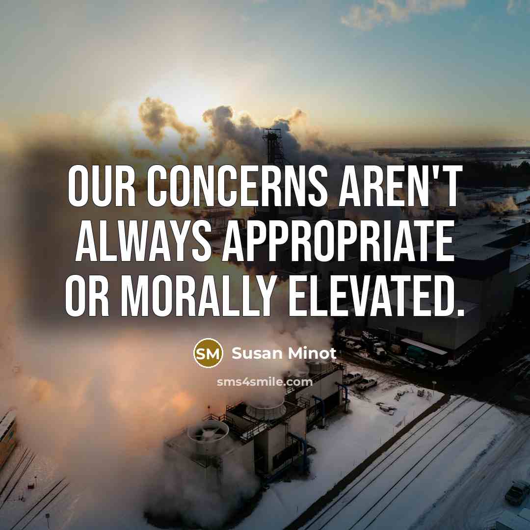 “Our concerns aren't always appropriate or morally elevated.…” quote by Susan Minot