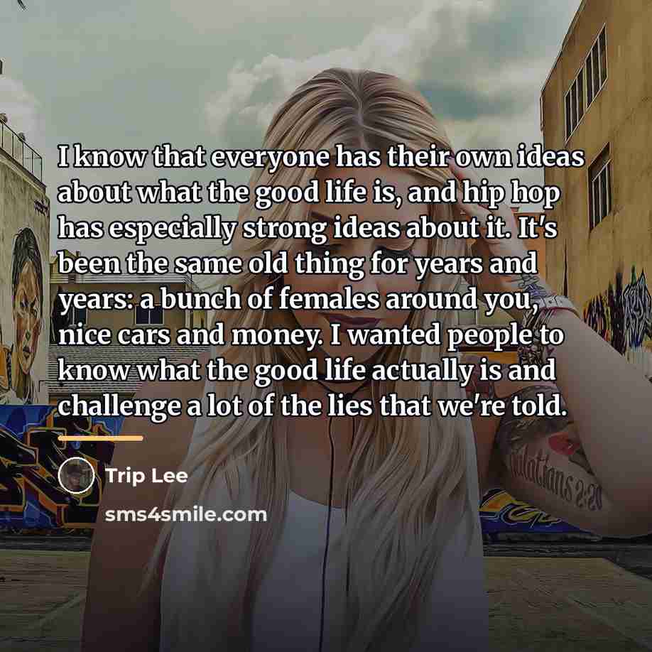 “I know that everyone has their own ideas about what…” quote by Trip Lee