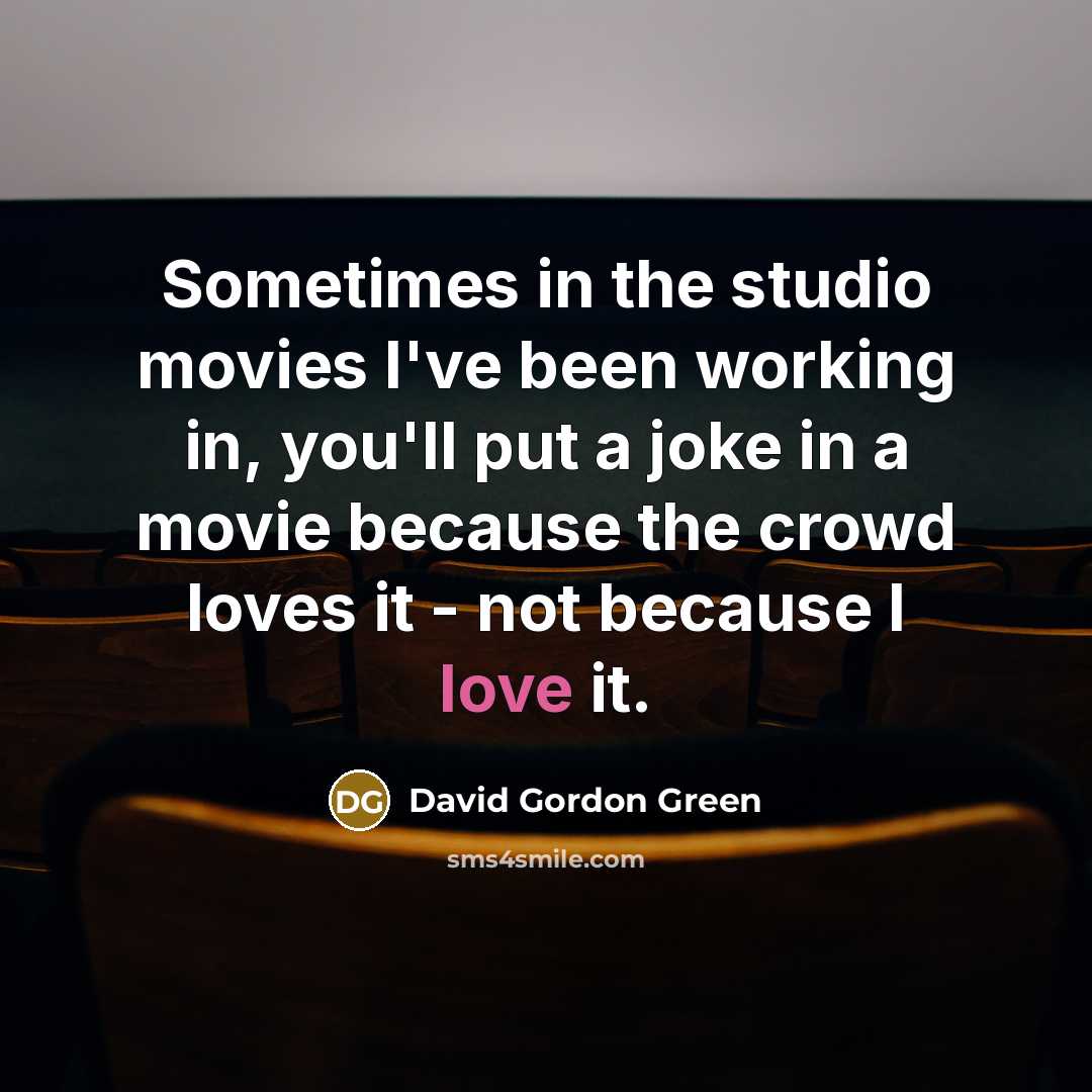 “Sometimes in the studio movies I've been working in, you'll…” quote by David Gordon Green