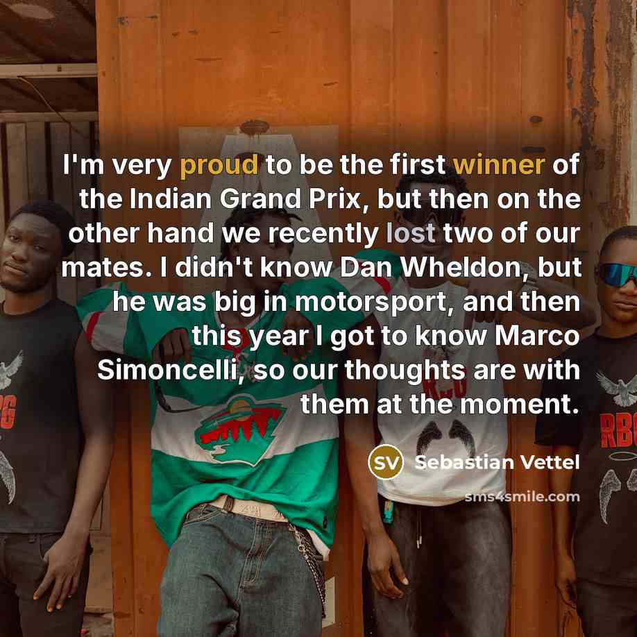 “I'm very proud to be the first winner of the…” quote by Sebastian Vettel