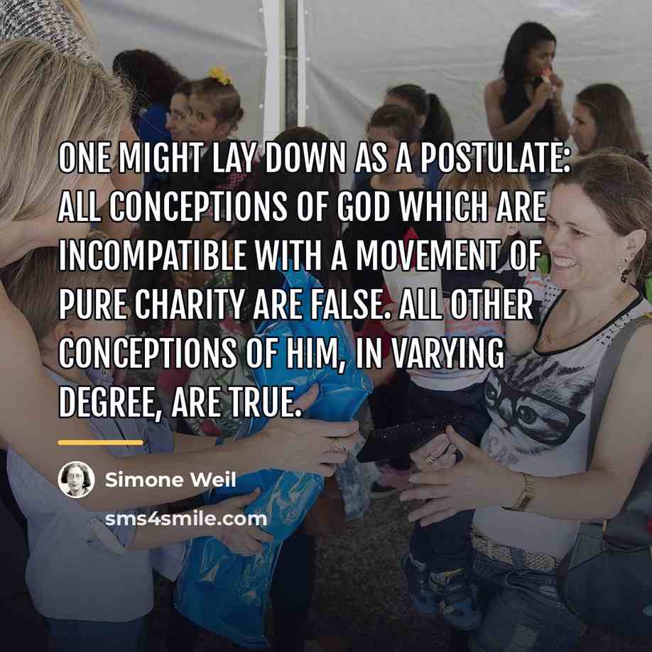 “One might lay down as a postulate: All conceptions of…” quote by Simone Weil
