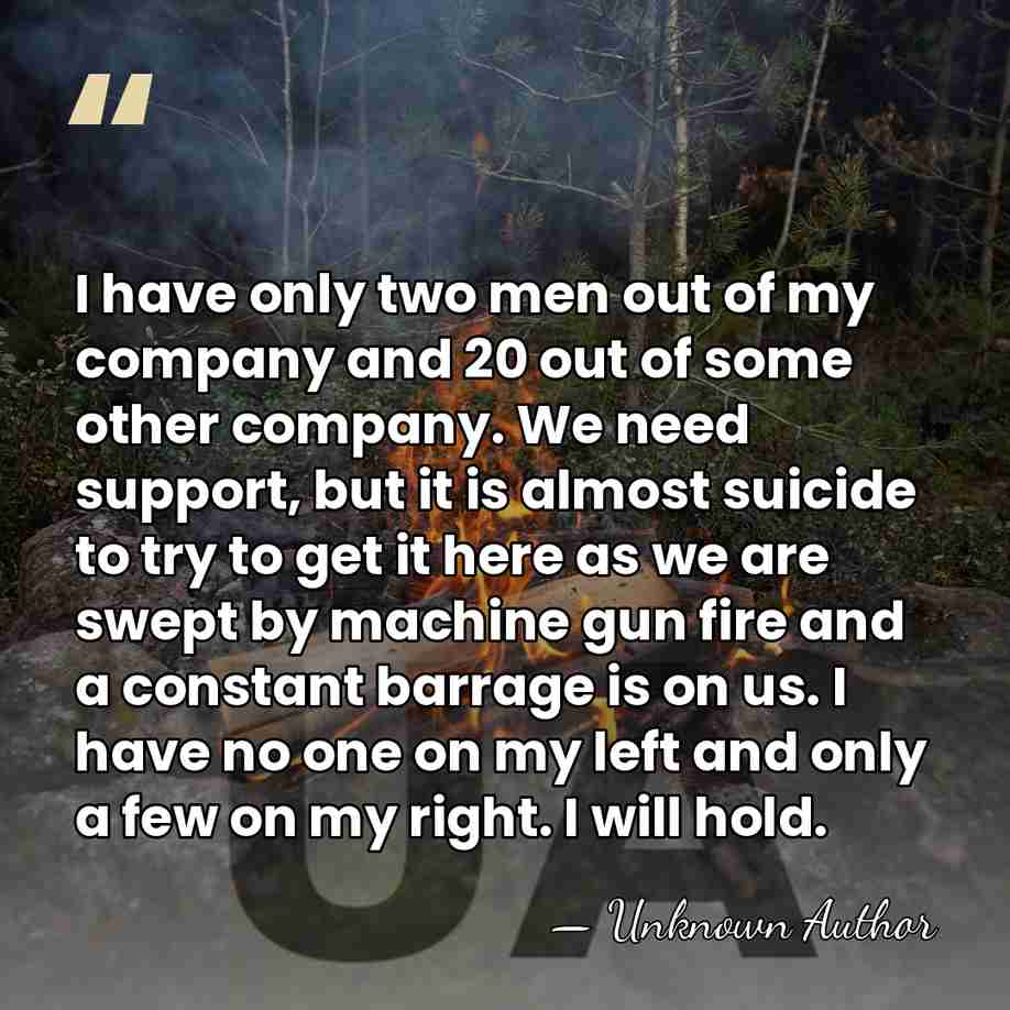I have only two men out of my company and 20 out&hellip; - Clifton B. Cates