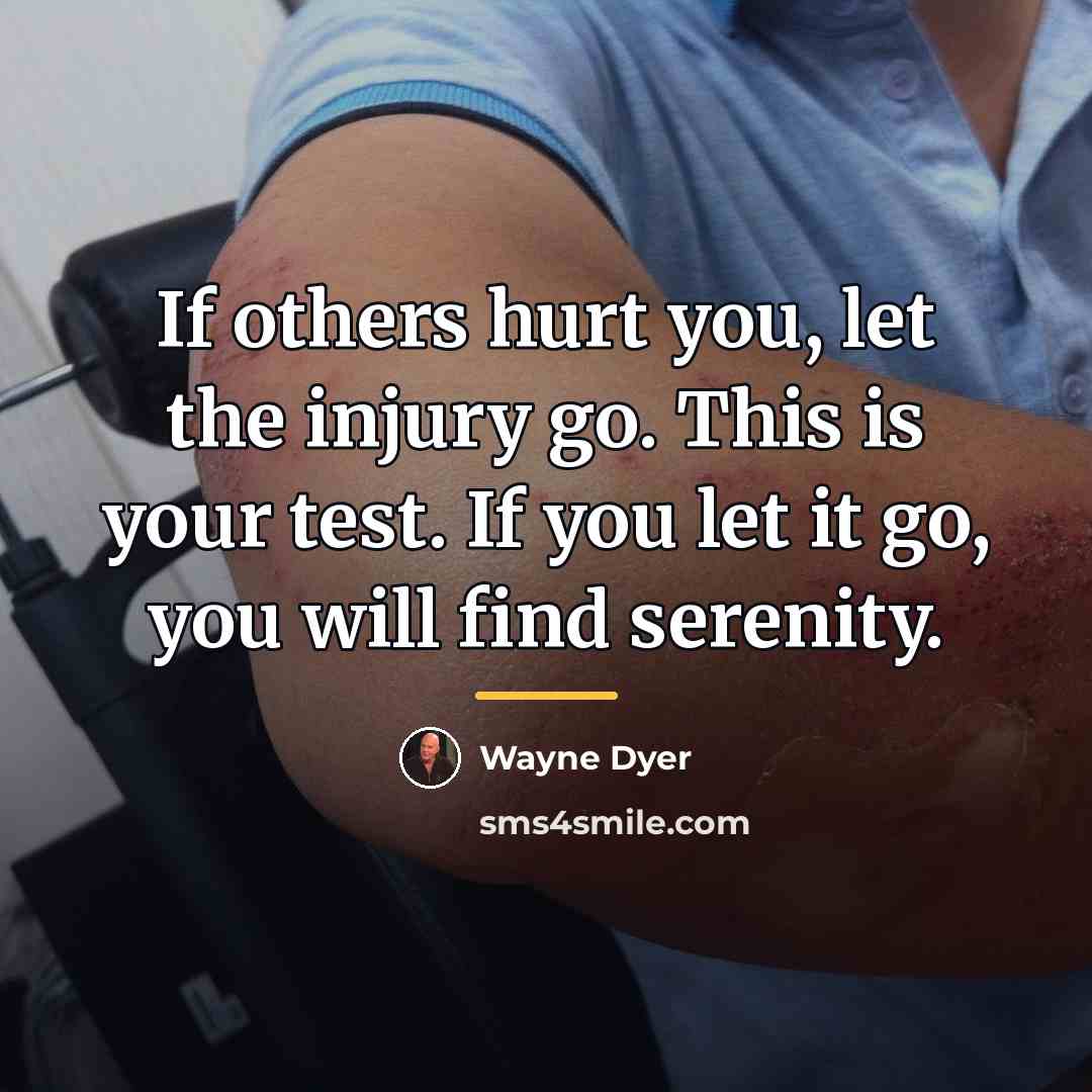 “If others hurt you, let the injury go. This is…” quote by Wayne Dyer