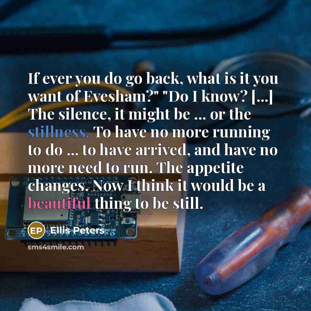 “If ever you do go back, what is it you…” quote by Ellis Peters