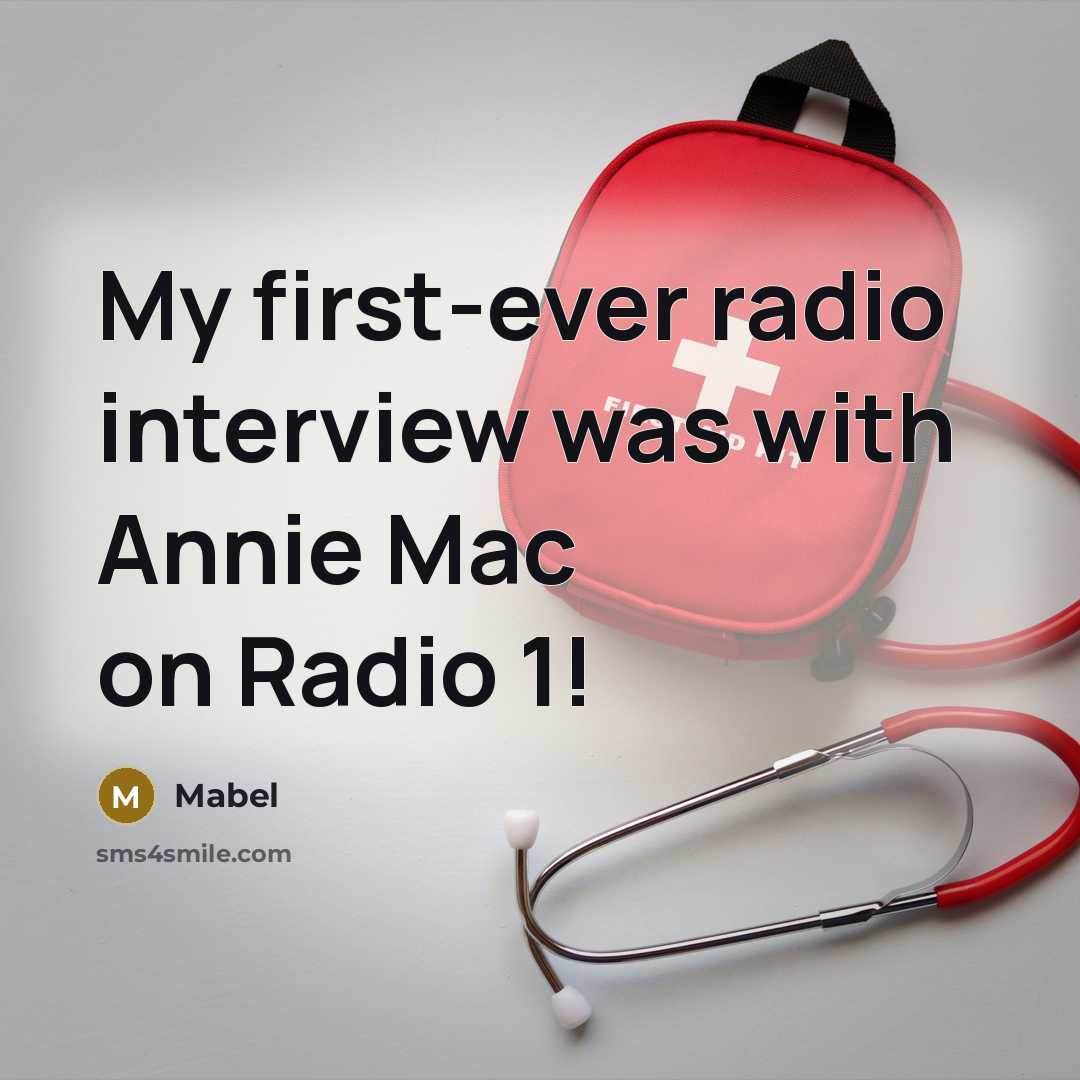 “My first-ever radio interview was with Annie Mac on Radio…” quote by Mabel
