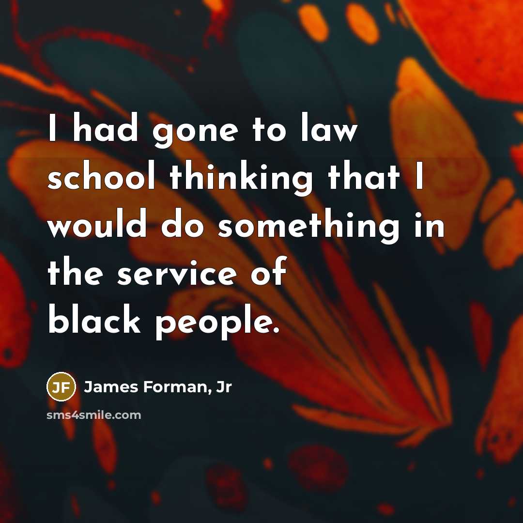 “I had gone to law school thinking that I would…” quote by James Forman, Jr