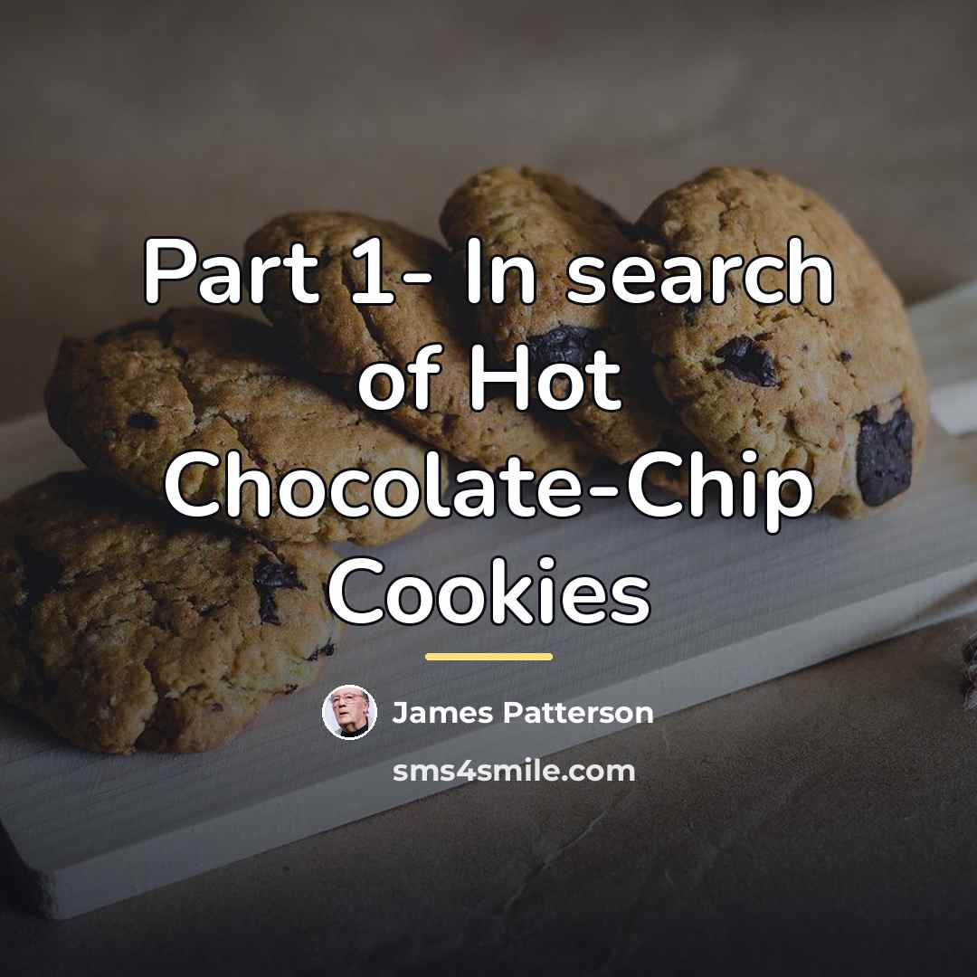 “Part 1- In search of Hot Chocolate-Chip Cookies…” quote by James Patterson