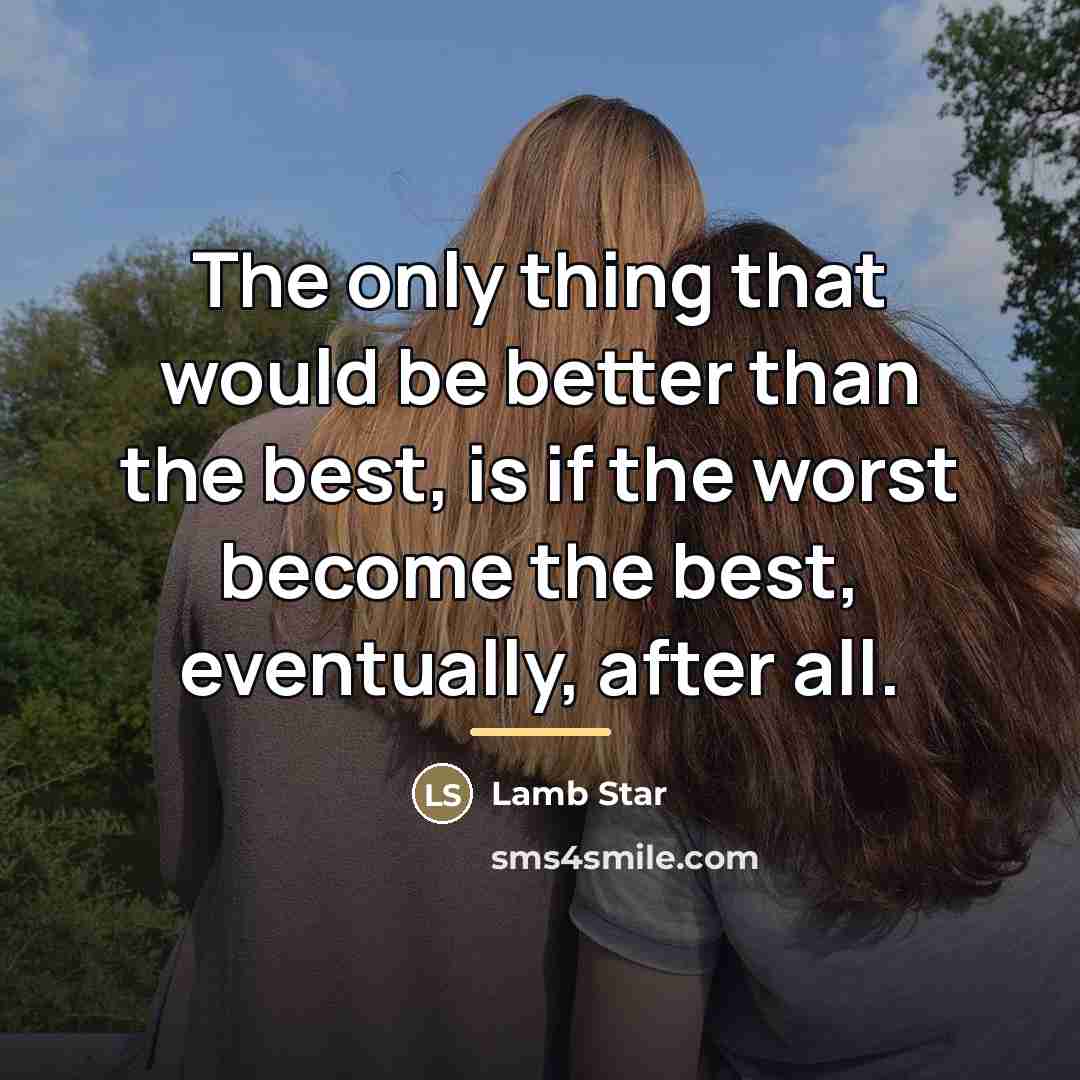 “The only thing that would be better than the best,…” quote by Lamb Star