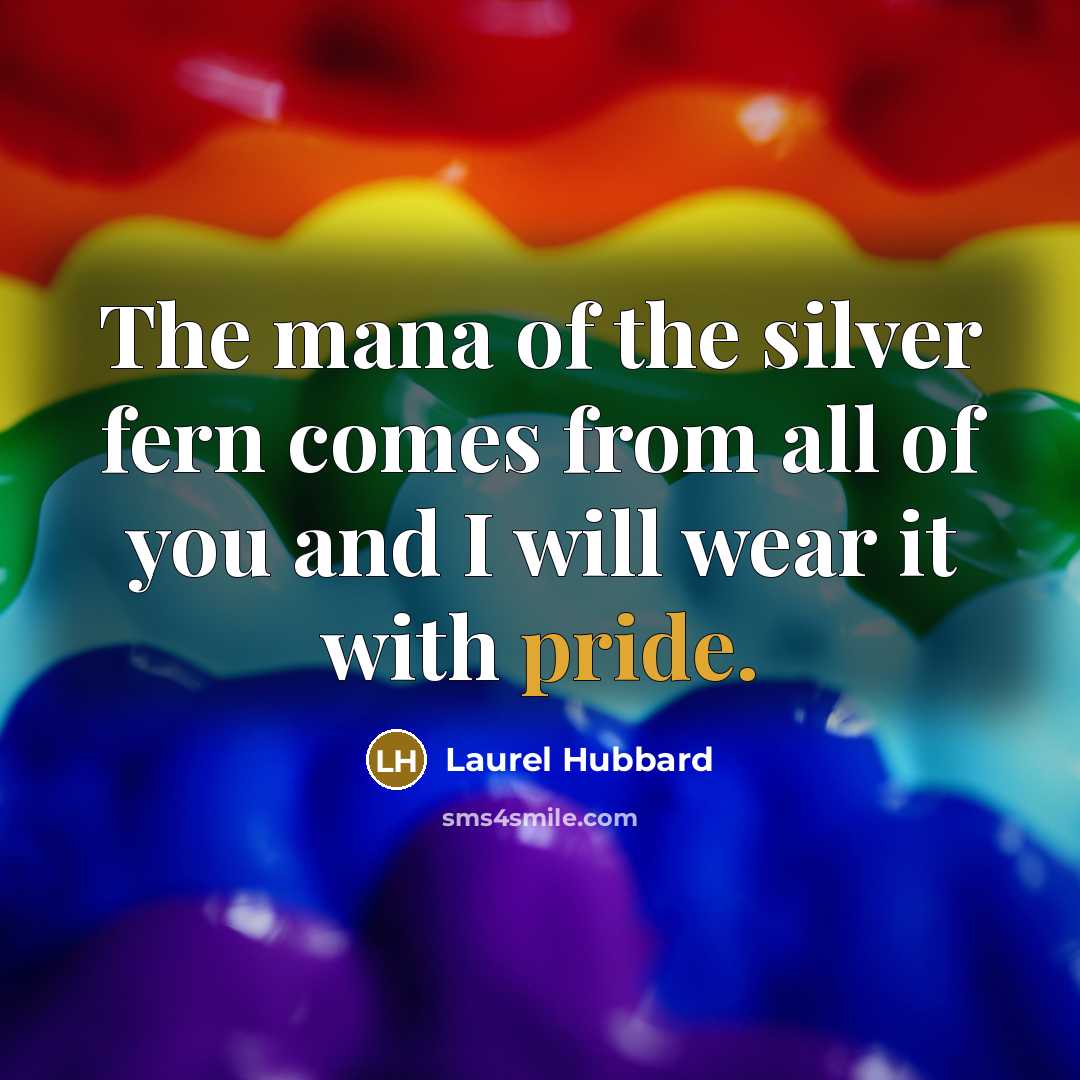 “The mana of the silver fern comes from all of…” quote by Laurel Hubbard