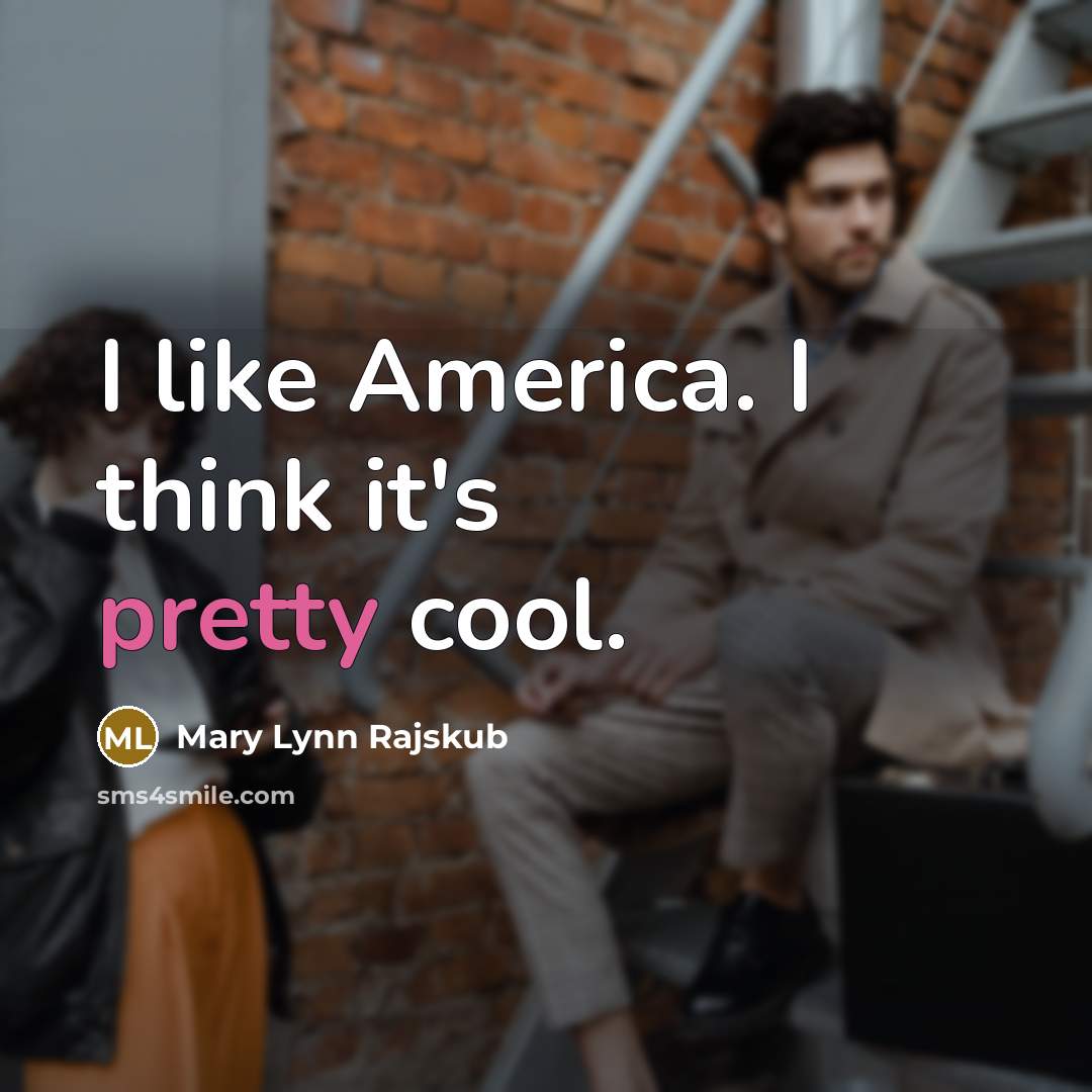 “I like America. I think it's pretty cool.…” quote by Mary Lynn Rajskub