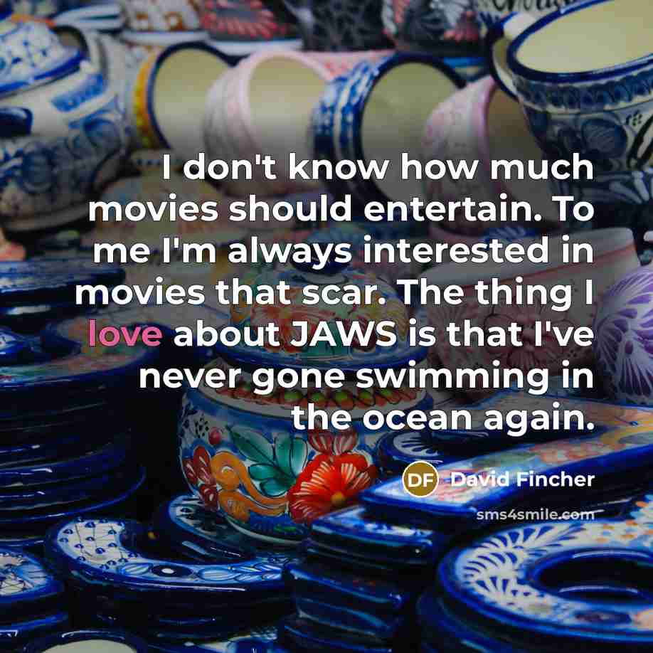 “I don't know how much movies should entertain. To me…” quote by David Fincher